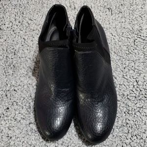 Black wedge booties size 8